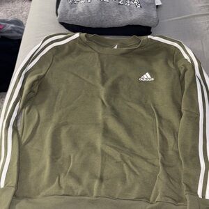 Adidas Men's Olive Crewneck Sweater